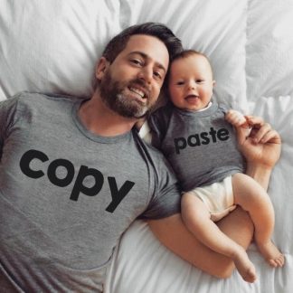 mother and newborn son matching outfits